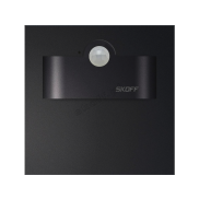 Skoff Tango Short LED - Wandeinbauleuchte mit Bewegungsmelder - 73 x 73 mm - 230V - schwarz - 3000K