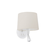 Faro Conga - Wandleuchte - 21,5 x 19 x 17,3 cm - 3W LED inkl. - matt weiß und beige