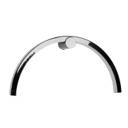 Maxlight Trio Arc - Wandanbauleuchte - 60 x 11 x 30 cm - 16W LED inkl. - IP44 - schwarz und chrom