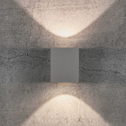 Nordlux Canto Kubi 2 - Außenwandleuchte - 8,7 x 10,4 x 10 cm - 2 x 6W LED inkl. - IP44 - grau