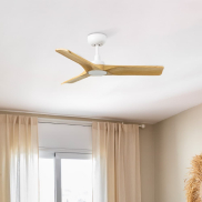Faro Heywood S - Deckenventilator - Ø 90  cm - matt Weiß und Kiefer