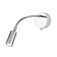 Searchlight LED Adjustable Wall Lights - Wandleuchte mit Schalter - 7 x 24 cm - 1W LED inkl. - Chrom