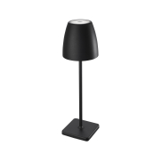 Nova Luce Colt - batteriebetriebene Tischleuchte für den Außenbereich - Ø 11 x 38 cm - 1W dimmbare LED inkl - IP44 - sand schwarz