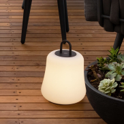 Nova Luce Jigra - tragbare wiederaufladbare Lichtquelle - Ø 16 x 22 cm - 2W dimmbare LED inkl. - IP54 - dunkel anthrazit