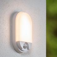 Lucide Hups IR - Außenwandleuchte mit Sensor - 11,9 x 4,5 x 21,2 cm - 10W LED inkl. - IP54 - weiß