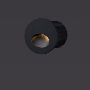 Nova Luce Circe - Wandeinbauleuchte - Ø 7 x 6,5 cm - 3W LED inkl. - IP54 - dunkel anthrazit