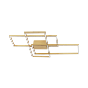 Nova Luce Bilbao - Deckenleuchte - 90 x 67 x 9 cm - 55W dimmbare LED inkl. - gold