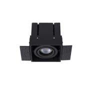 Lucide Trimless - Einbaustrahler - 97 x 97 mm, 97 x 97 mm Einbaumaß - schwarz