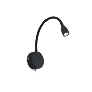 Faro Loke - Wandleuchte mit Schalter - 3 x 32 cm - 3W LED inkl. - mattschwarz