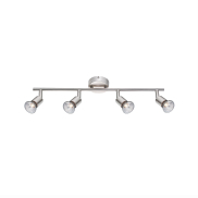 Nova Luce Base - Aufbaustrahler 4L - 51 x 8 x 10,9 cm - Nickel satiniert