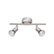Nova Luce Base - Aufbaustrahler 2L - 31 x 8 x 10,9 cm - Nickel satiniert