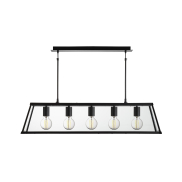 Searchlight Voyager - Pendelleuchte - 90 x 20 x 100 cm - mattschwarz