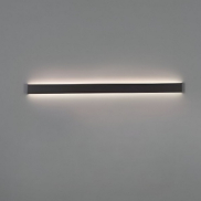 Nova Luce Seline - wandleuchte - 7,5 x 2,7 x 120 cm - 44W LED inkl. - IP44 - sand schwarz