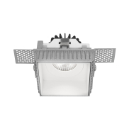 Nova Luce Belluno - rahmenloser Einbaustrahler - 73 x 73 mm, 96 x 96 mm Einbaumaß - IP54 - weiß