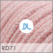 Tageslicht Italien - Textilkabel - pro 100 cm - rosa