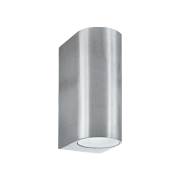 Searchlight Stratton 2 - Außenwandleuchte - 7 x 15 cm - IP44 - satiniert silber