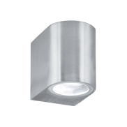 Searchlight Stratton - Außenwandleuchte - 7 x 8 cm - IP44 - satiniert silber