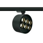ONE Light Dark Light Tubes - Stromschienenstrahler - 3-Phasen-Schienensystem - Ø 13,5 x 7,7 cm - 36W LED inkl. - schwarz