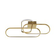 Nova Luce Arte - Deckenleuchte - 66 x 53 x 18 cm - 38,4W dimmbare LED inkl. - gold