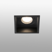 Faro Hyde - Einbaustrahler - 89 x 89 mm, 83 x 83 mm Einbaumaß - IP44 - mattschwarz