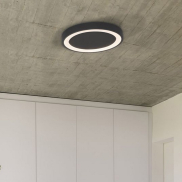 Nova Luce Nodi - deckenleuchte - Ø 45 x 5 cm - 30W LED inkl. - sand schwarz