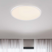 Nova Luce Aoton - Deckenleuchte - Ø 60 x 5 cm - 55W dimmbar LED inkl. - Sand Weiß