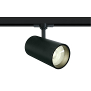 ONE Light COB Cylinder - Stromschienenstrahler mit COB LED - 3-Phasen-Schienensystem - Ø 9 x 20 cm - inkl. 30W LED - schwarz - Lichtfarbe weiß