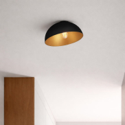 Nova Luce Onia - Deckenleuchte - Ø 29 x 19 cm - Sand schwarz und gold