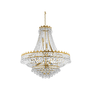 Searchlight Versailles - Kronleuchter - Ø 80 x 250 cm - gold und transparent
