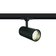 ONE Light COB Cylinder - Stromschienenstrahler mit COB LED - 3-Phasen-Schienensystem - Ø 7,5 x 18 cm - inkl. 20W LED - schwarz - Lichtfarbe warmweiß