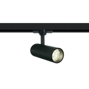 ONE Light COB Cylinder - Stromschienenstrahler mit COB LED - 3-Phasen-Schienensystem - Ø 5,5 x 14,7 cm - inkl. 10W LED - schwarz - Lichtfarbe warmweiß