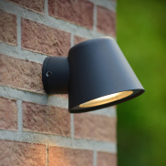 Lucide Dingo - Außenwandleuchte - 11,5 x 14,5 x 9 cm - 5W dimmbare LED inkl - IP44 - anthrazit