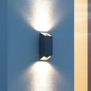 Nordlux Nico - Außenwandleuchte - 8 x 8 x 23,5 cm - IP54 - grau