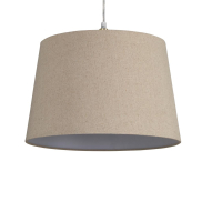 Searchlight Clyde Kegelförmiger Lampenschirm - Ø 40 x 26 cm - naturfarbenes Leinen
