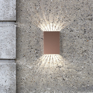 Nordlux Fold - Außenwandleuchte - 15 x 4,5 x 21 cm - 2 x 5W LED inc. - IP54 - Kupfer
