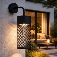Nova Luce Motley - Außenwandleuchte - Ø 10 x 175 cm - 9W LED inkl. - IP65 - Sand schwarz