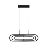 Nova Luce Arte - Pendelleuchte - 64 x 44 x 120 cm - 50W dimmbare LED inkl - mattschwarz