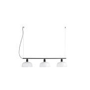 Faro Tatawin - Pendelleuchte 3L - 16,6 x 100 x 210 cm - Schwarz/Milchglas