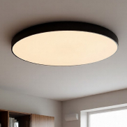 Lucide Unar - Deckenleuchte - Ø 80 x 5 cm - 80W dimmbare LED inkl - 3 Stufen Dimmer - schwarz