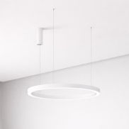 Nova Luce Elowen - Hängeleuchte - Ø 80 x 150 cm - 77W dimmbare LED inkl. - weiß