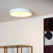 Lucide Unar - Deckenleuchte - Ø 39,50 x 5 cm - 24W dimmbare LED inkl - 3 Stufen Dimmer - weiß