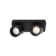 Artdelight Laguna - Aufbaustrahler 2L - 22 x 8,5 x 9,5 cm - 2 x 6W dimmbare LED inkl - schwarz
