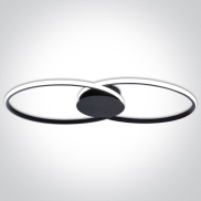 ONE Light Dekorativ - Deckenleuchte - 71 x 6 cm - 40W dimmbare LED inkl - schwarz