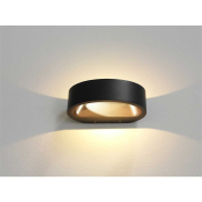 Artdelight Sharp - Wandleuchte - 19 x 10 x 7 cm - 7.2W dimmbare LED inkl. - IP65 - schwarz und gold