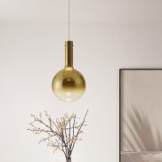 Nova Luce Nostos - Hängelampe - Ø 25 x 170 cm - 6W dimmbar LED inkl. - champagnergold