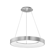 Nova Luce Rando Thin - Pendelleuchte - Ø 60 x 120 cm - 50W dimmbare LED inkl - gebürstetes Silber