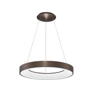Nova Luce Rando Thin - Pendelleuchte - Ø 60 x 120 cm - 50W dimmbare LED inkl - gebürsteter Kaffee