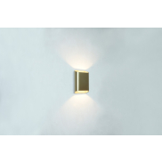 Artdelight Diaz Small - Wandleuchte - 4 x 10 x 15 cm - 2 x 3W LED inkl. - IP54 - gebürstetes Gold