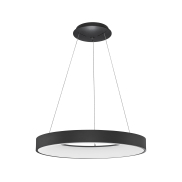 Nova Luce Rando Thin - Pendelleuchte - Ø 60 x 120 cm - 50W dimmbare LED inkl. - sand schwarz - Lichtfarbe warm weiß