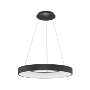 Nova Luce Rando Thin - Pendelleuchte - Ø 60 x 120 cm - 50W dimmbare LED inkl. - Sand schwarz - Lichtfarbe weiß